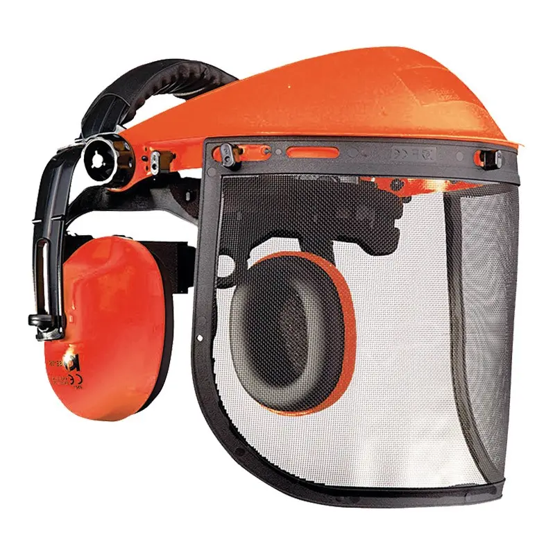 Set de Débroussaillage Orange SOLIDUR - Visière et Casque Antibruit