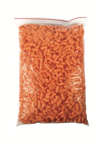Bouchons d'oreille PU orange - SNR: 38dB - Recharge de 500 paires pour distributeur